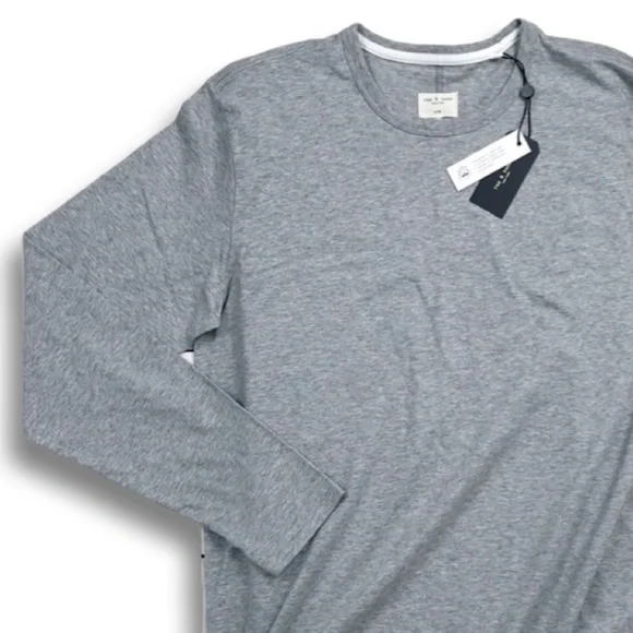 Rag & Bone Classic Long Sleeve Tee Heather Grey - Picture 4 of 16